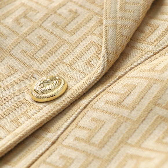 NWT Beige S-XL Short Sleevless Front Button Mini Jacket Dress - Picture 5 of 9